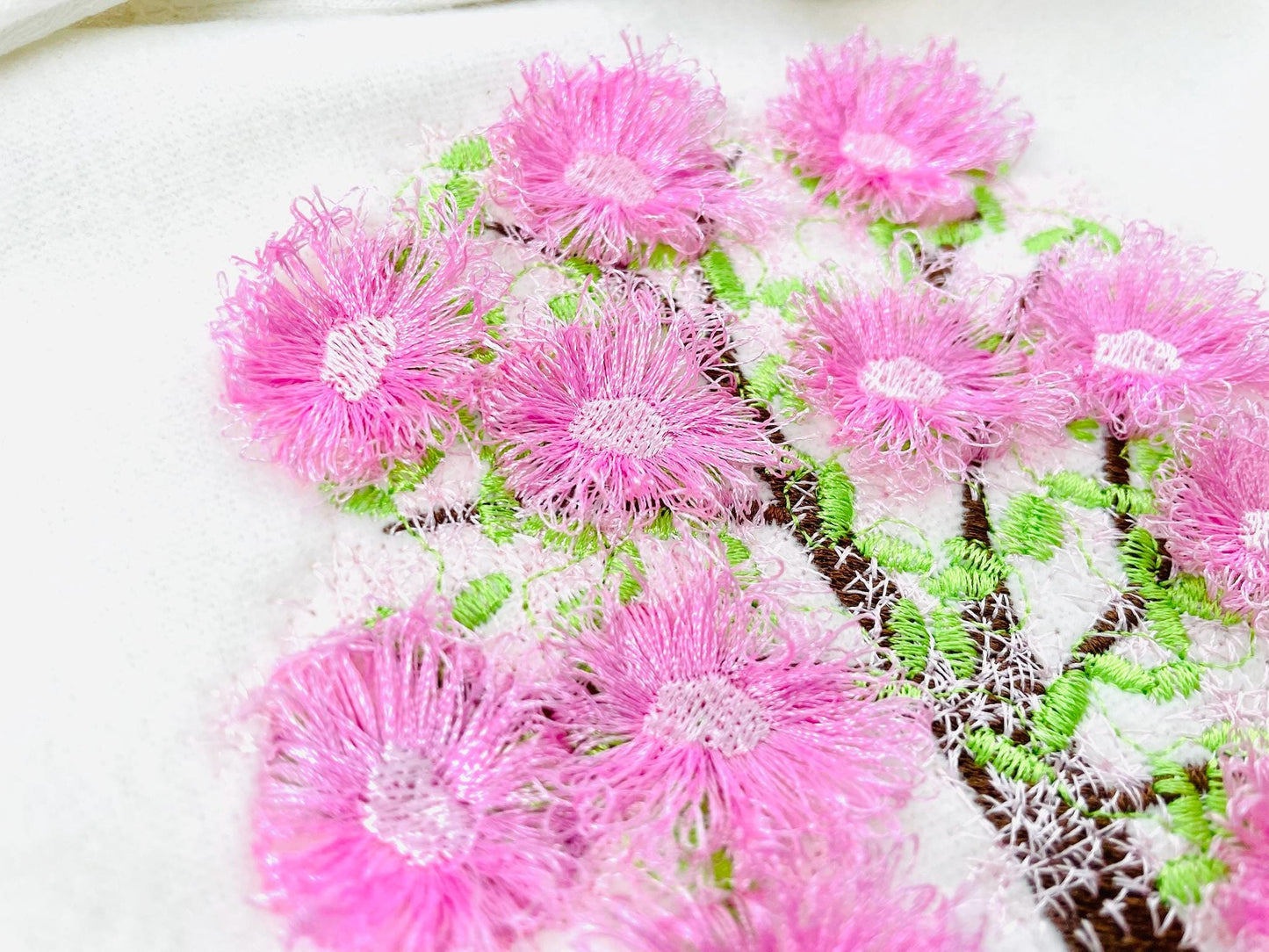 Fringed Blossom Tree Cherry Sakura Apple Tree Flowered Flower Fluffy Fringe floral machine embroidery designs fuzzy bloom sizes 5 up to 7 in - image 5