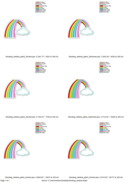 Rainbow and Cloud Applique Patch - image 2