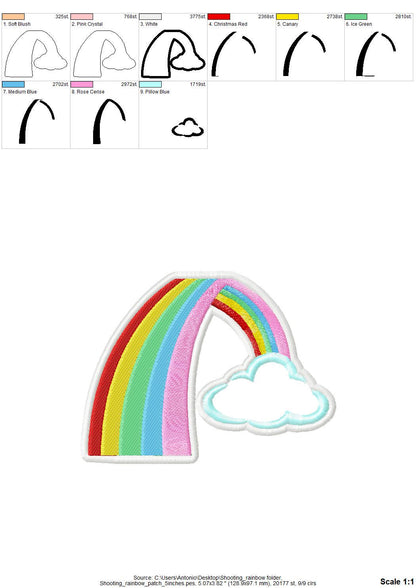 Rainbow and Cloud Applique Patch - image 5