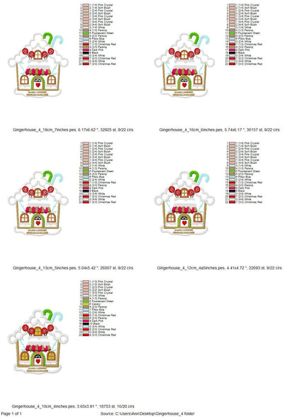 Sweet Christmas Gingerbread House Applique - image 7
