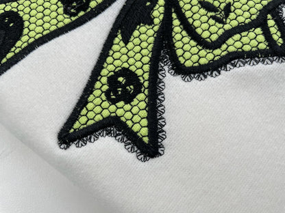 Halloween Bow Applique Lace effect Bats Spider Web Bow Ghost machine embroidery designs sizes 4 up to 8 inch kids girls scary spooky design - image 2