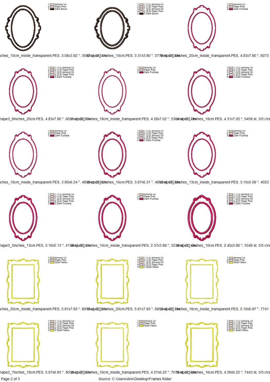 Frame Set of 5 – Kids embroidery design instant download by Artapli