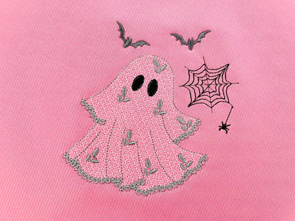 Halloween Ghost awesome lace effect dress machine embroidery designs for hoop 4x4 and 5x7 kids baby girls scary spooky Bat Spider Web design - image 5