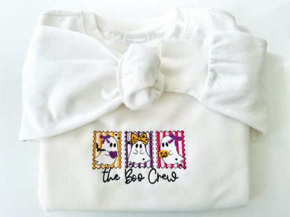 The Boo Crew Cute Little Ghost Trio Halloween Ghost machine embroidery designs sizes 4 up to 7 inch kids girls baby scary spooky design - image 8