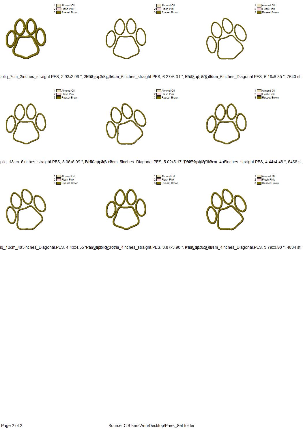 Dog Puppy Paw Set - image 2