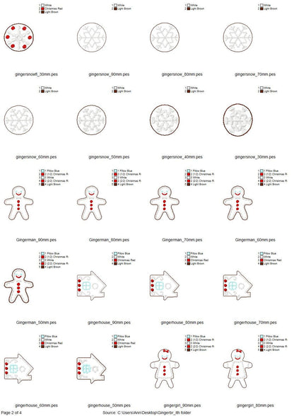 Sweet Home Gingerbread Man Feltie Set ITH - image 3