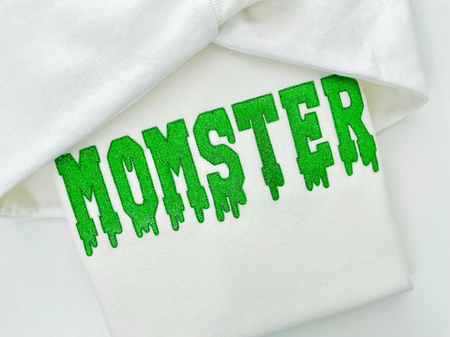 Halloween Melted Varsity block Font glitter HTV vinyl applique Melting Alphabet Monogram machine embroidery designs sizes 2.8 up to 6 inch - image 1