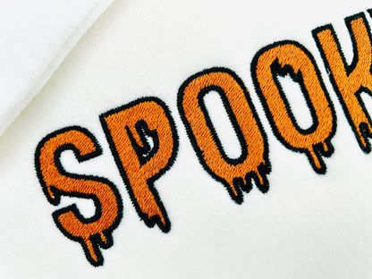 Halloween Spooky Melted FONT 2 styles Block type fill stitch and outline best Melting Dripping alphabet monogram machine embroidery designs - image 1