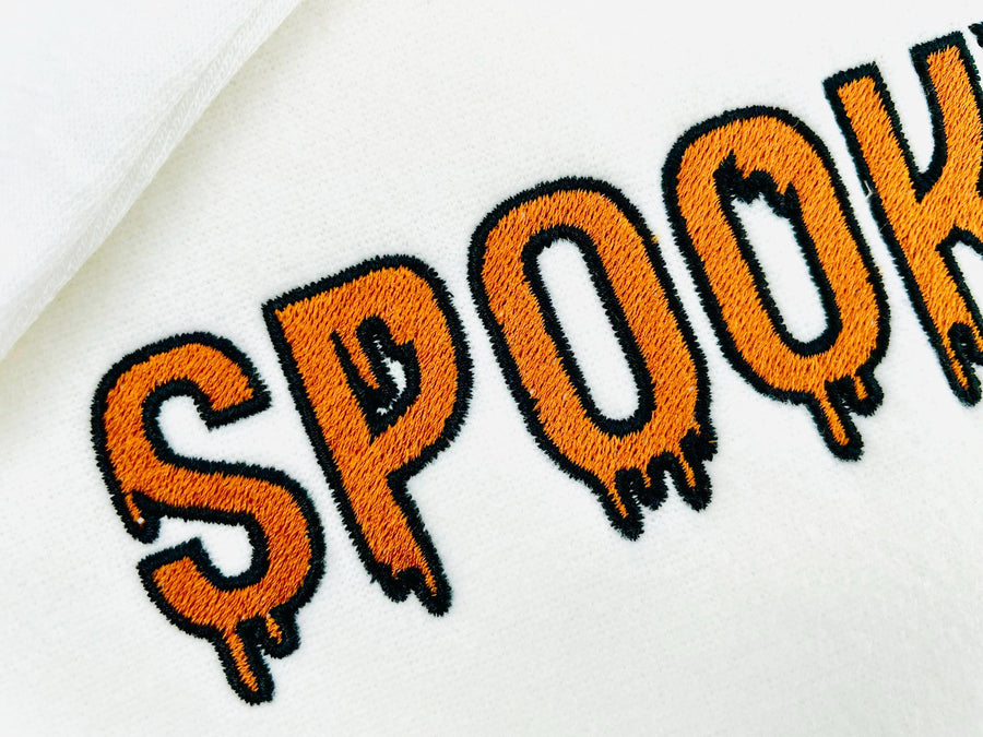 Halloween Spooky Melted FONT 2 styles Block type fill stitch and outline best Melting Dripping alphabet monogram machine embroidery designs - image 1