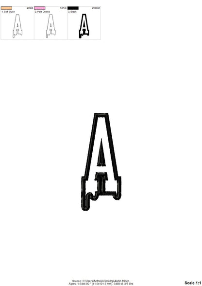 Halloween Spooky Melted FONT Applique Varsity Collegiate Melting Dripping Alphabet Monogram machine embroidery designs sizes 3 up to 6 inch - image 4