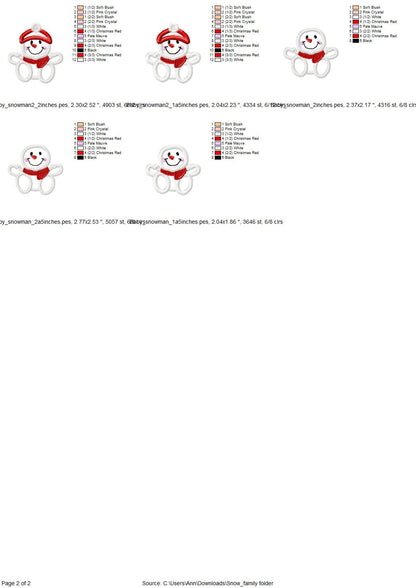 Christmas Snowman Family and Mini Font - image 7