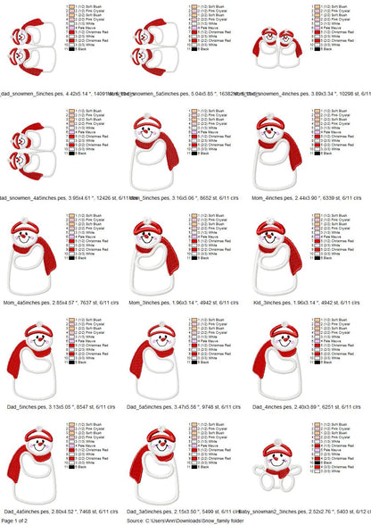 Christmas Snowman Family and Mini Font - image 6