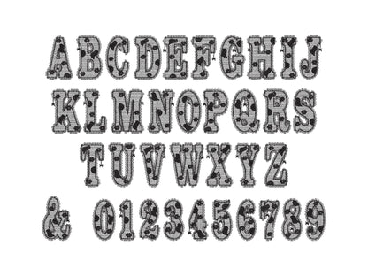 Lace Edge Halloween FONT lace patterned Floral Alphabet Monogram Peekeng Ghost Spider machine embroidery designs large sizes 3 up to 5.6 in - image 6