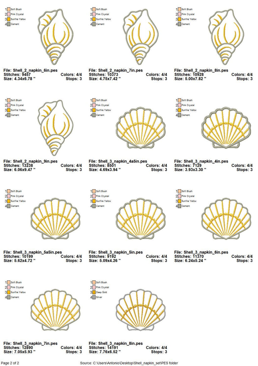 Shell Sahpe Gorgeous Shell Shape Napkin Set of 3 – Artapli designs