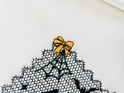 Halloween Kitty Cat Lace effect Black Kitten Spider Web Bats Ghost machine embroidery designs sizes 4 up to 6 inch girls scary spooky design - image 3