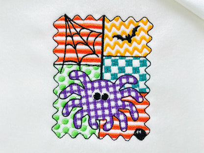 Halloween Spider patchwork patterned Spider Web Bats cute Spider kids machine embroidery designs sizes 4 up to 7 inch scary spooky design - image 6