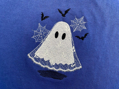 Halloween Ghost Bride 2 types awesome lace effect dress machine embroidery designs sizes 4 up to 6 inches kids girls scary spooky design - image 4
