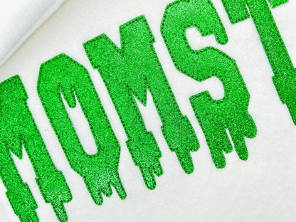 Halloween Melted Varsity block Font glitter HTV vinyl applique Melting Alphabet Monogram machine embroidery designs sizes 2.8 up to 6 inch - image 3