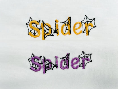 Halloween Spider Web Font SET of 5 Fonts satin stitch machine embroidery designs spiderweb cobweb alphabet mini sizes spooky scary kids Boo - image 3