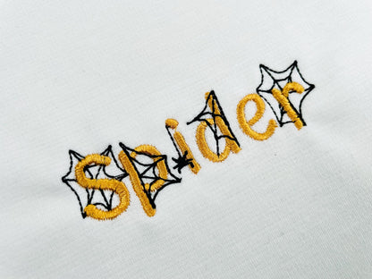 Halloween Spider Web Font SET of 5 Fonts satin stitch machine embroidery designs spiderweb cobweb alphabet mini sizes spooky scary kids Boo - image 1