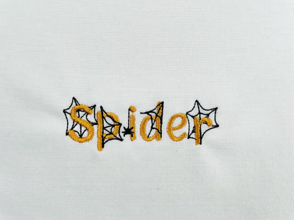 Halloween Spider Web Font SET of 5 Fonts satin stitch machine embroidery designs spiderweb cobweb alphabet mini sizes spooky scary kids Boo - image 2