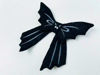 Halloween spooky Bat Bow 3D dimensional machine embroidery designs felt feltie design simply in the hoop ITH project kids hairpin brooch - image 6