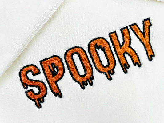 Halloween Spooky Melted FONT 2 styles Block type fill stitch and outline best Melting Dripping alphabet monogram machine embroidery designs - image 2