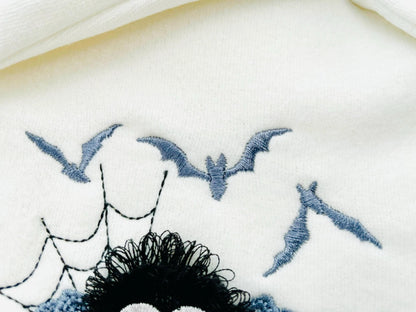 Cute little fringed fluffy Spider fur chenille Halloween machine embroidery designs spooky scary Spider fun fall baby kids sizes 3 to 4 inch - image 4