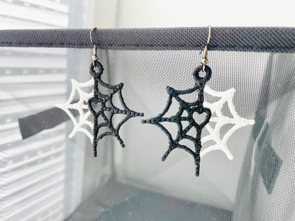 Spiderweb charm earrings FSL freestanding lace machine embroidery designs kids girls Halloween cobweb earrings size 2 in simply in the hoop - image 6