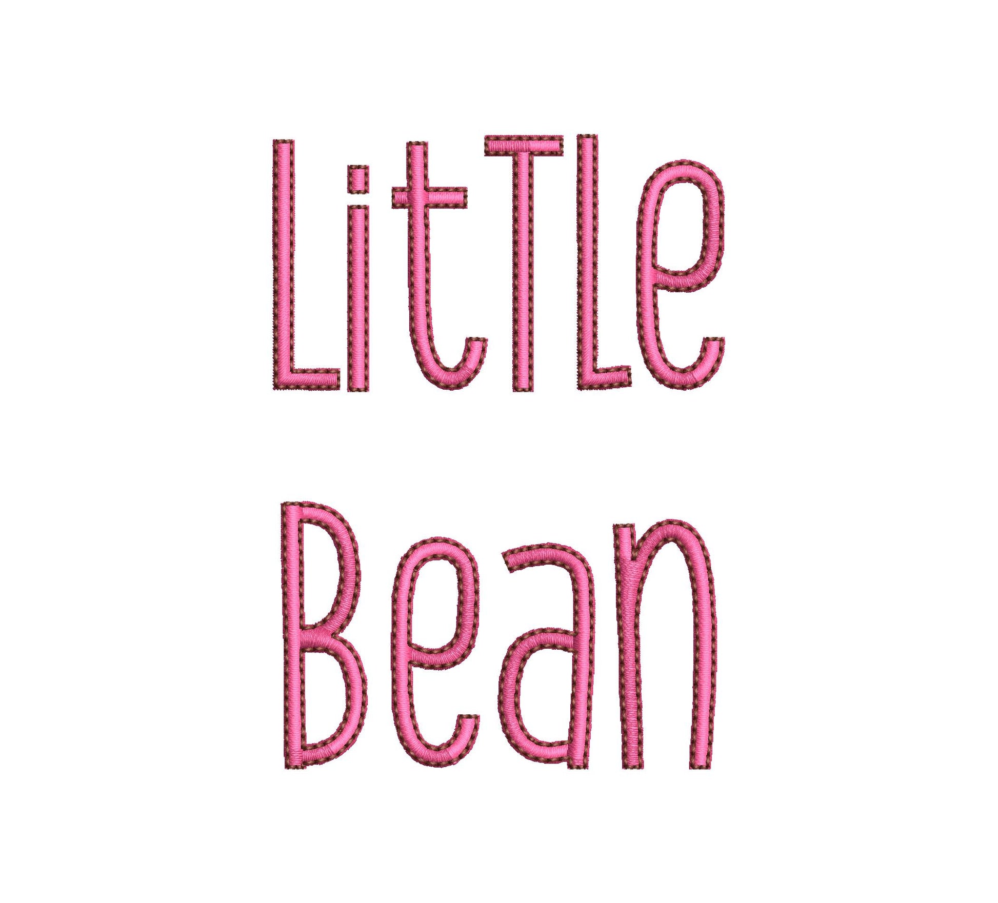 Satin stitch and outline Thin Tall MINI Font alphabet playful kids baby monogram name machine embroidery designs mini sizes 1.1 up to 2 inch