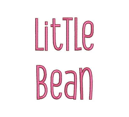 Satin stitch and outline Thin Tall MINI Font alphabet playful kids baby monogram name machine embroidery designs mini sizes 1.1 up to 2 inch