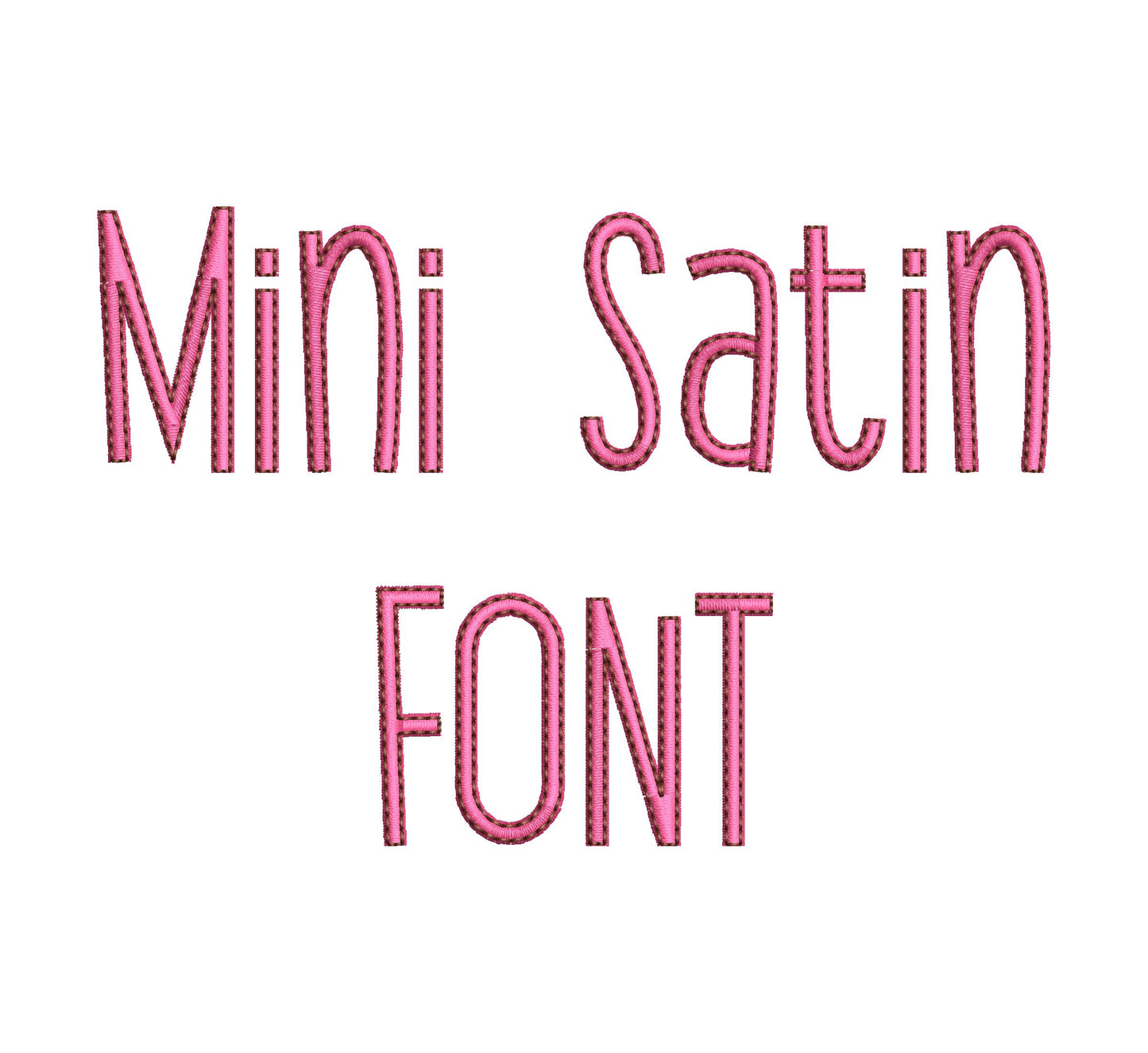 Satin stitch and outline Thin Tall MINI Font alphabet playful kids baby monogram name machine embroidery designs mini sizes 1.1 up to 2 inch