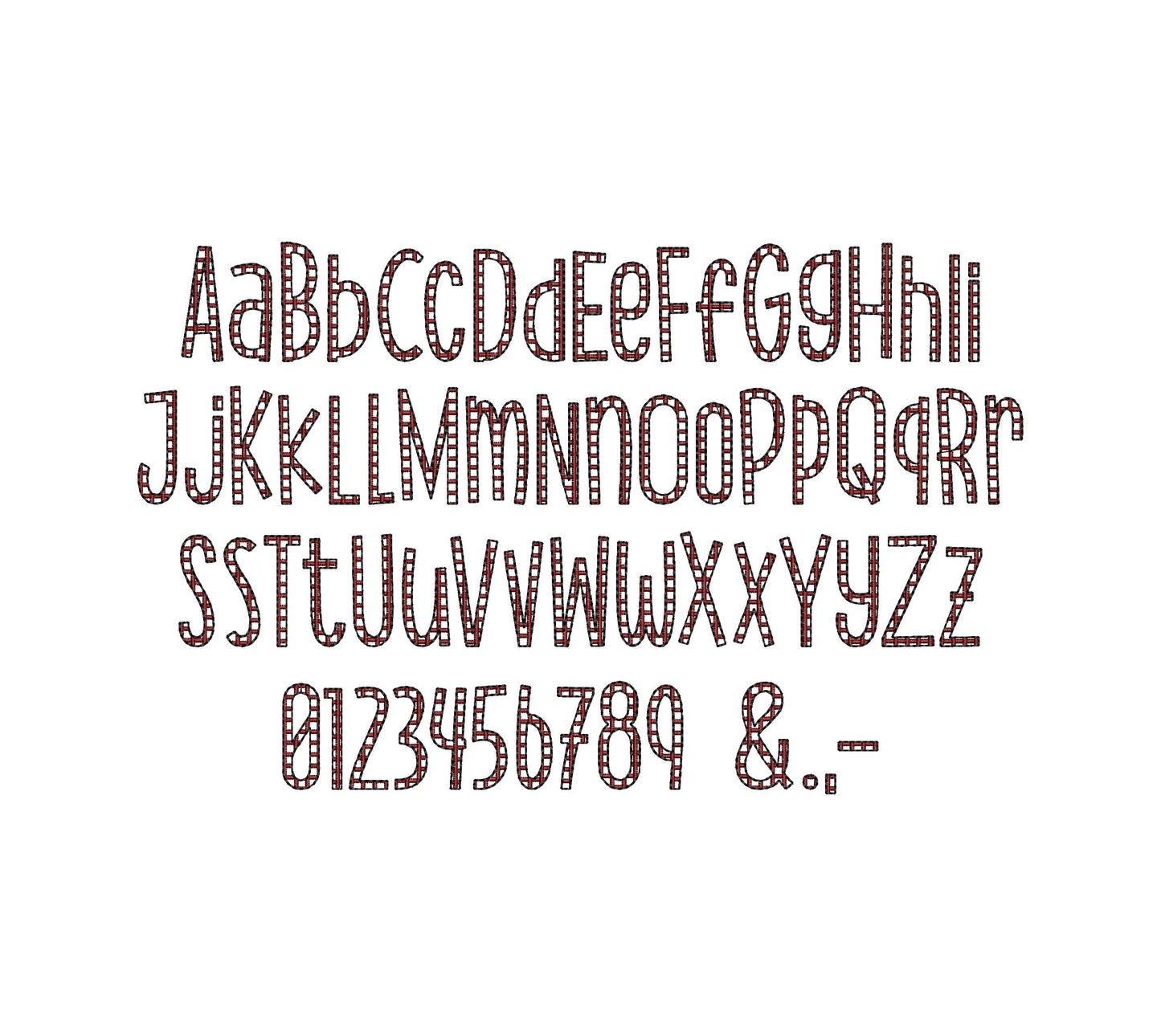 Mini Fancy Checkered Narrow Font