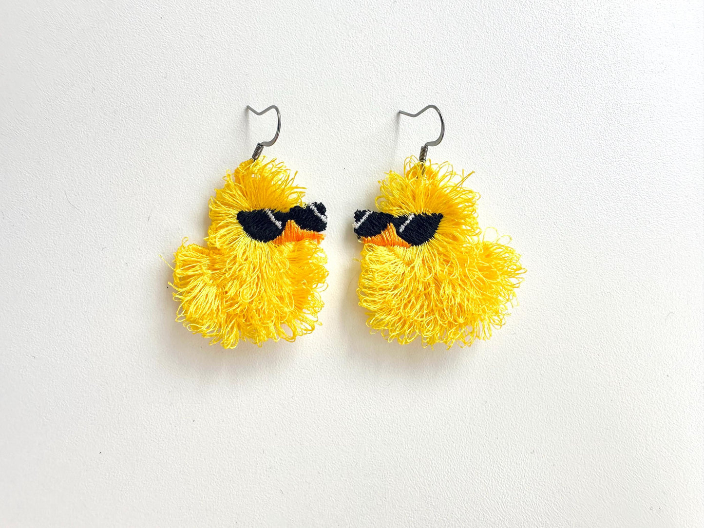 Summer Beach Rubber Duck Sunglasses Fringed Girls Pretty Earrings Charm in the Hoop FSL Freestanding Lace Machine Embroidery Designs ITH - Etsy