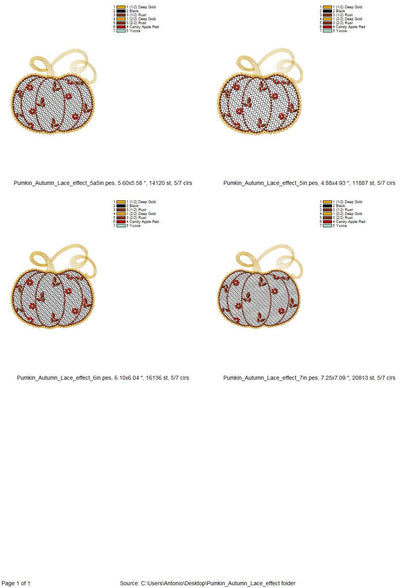 Thanksgiving Pumpkin Fall Autumn Kitchen design lace effect machine embroidery designs for hoop 5x7 and 8x8 sweet home floral garden harvest