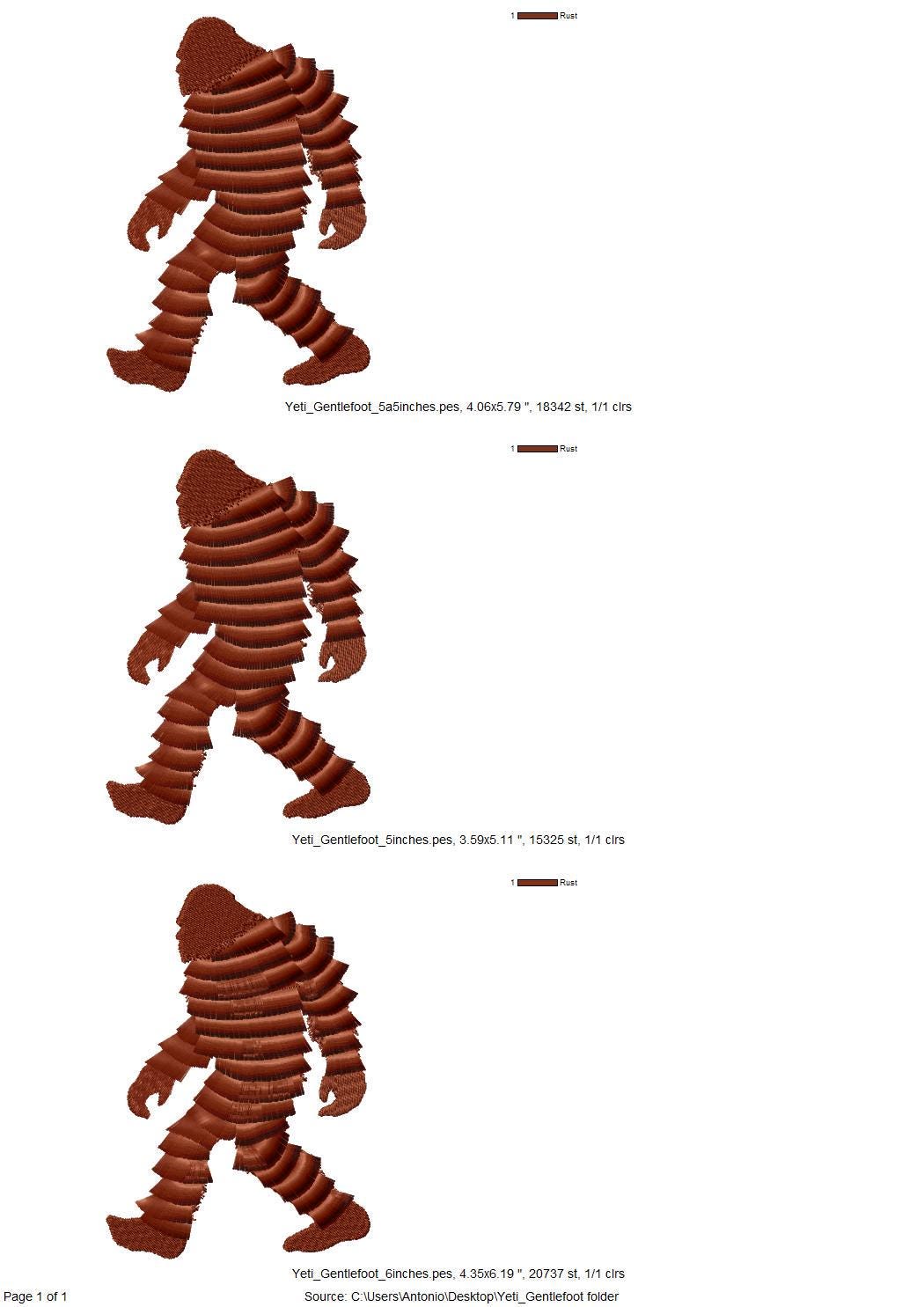 Yeti Gentlefoot Fringed Fluffy Chenille Bigfoot Sasquatch Machine Embroidery Designs Sizes for Hoop 5x7 Kids Fun Wild Forest Silhouette - Etsy