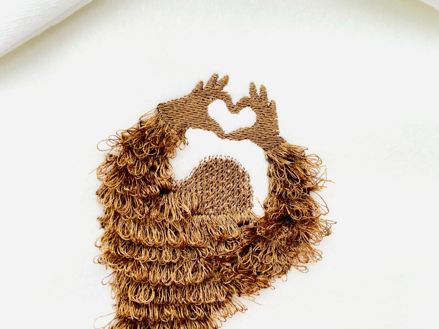 Yeti Iceman Hand Heart Fringed Fluffy Chenille Bigfoot Sasquatch Machine Embroidery Designs Sizes Kids Boys Fun Wild Forest Silhouette - Etsy