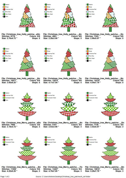 Patchwork Christmas Tree Set