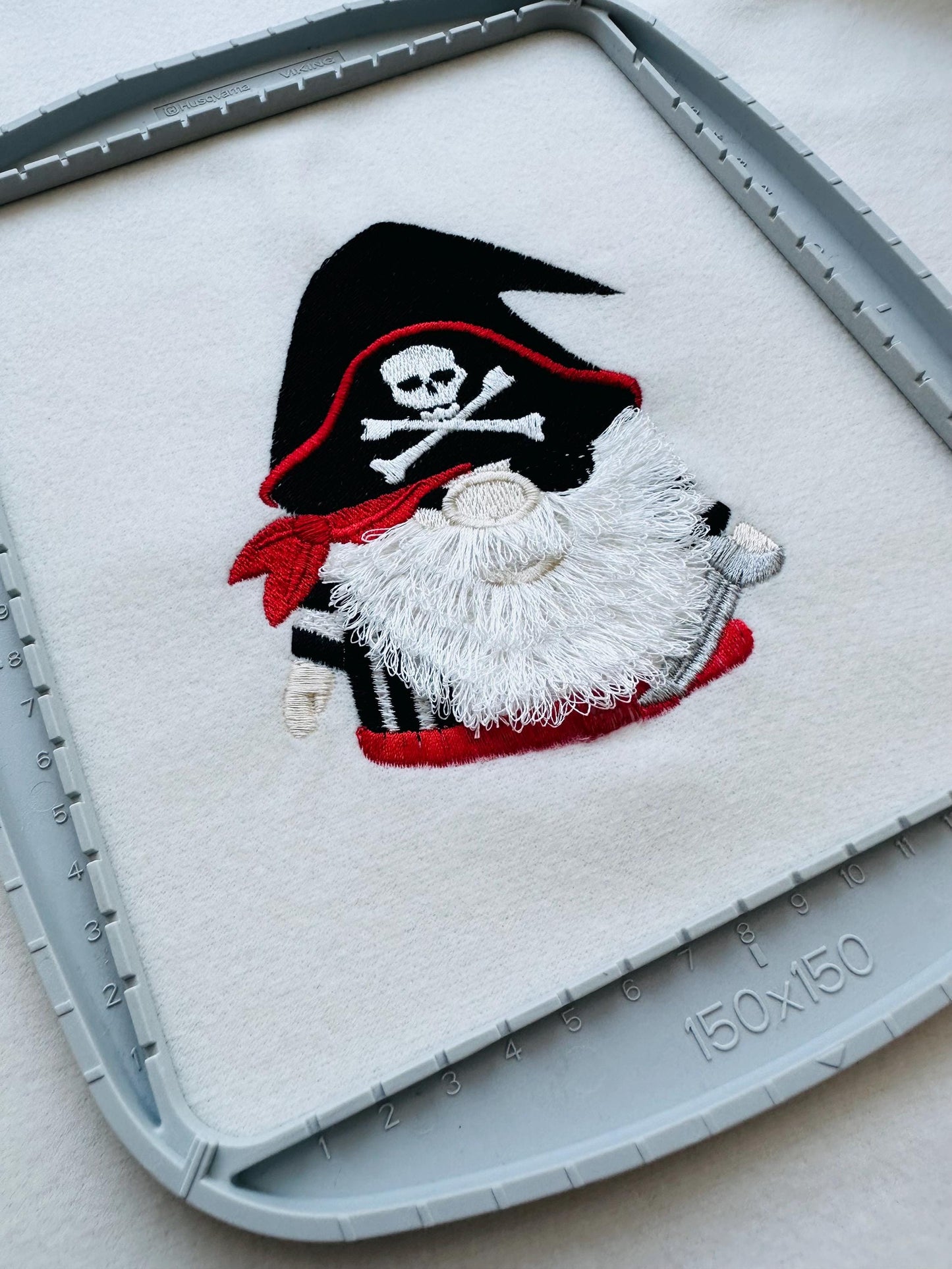 Fringed Fluffy Beard Pirate Gnome Crossed Bones Hat Machine Embroidery Designs Little Boys Baby Fur Chenille Design Sizes 4, 4.5, 5 Inches - Etsy