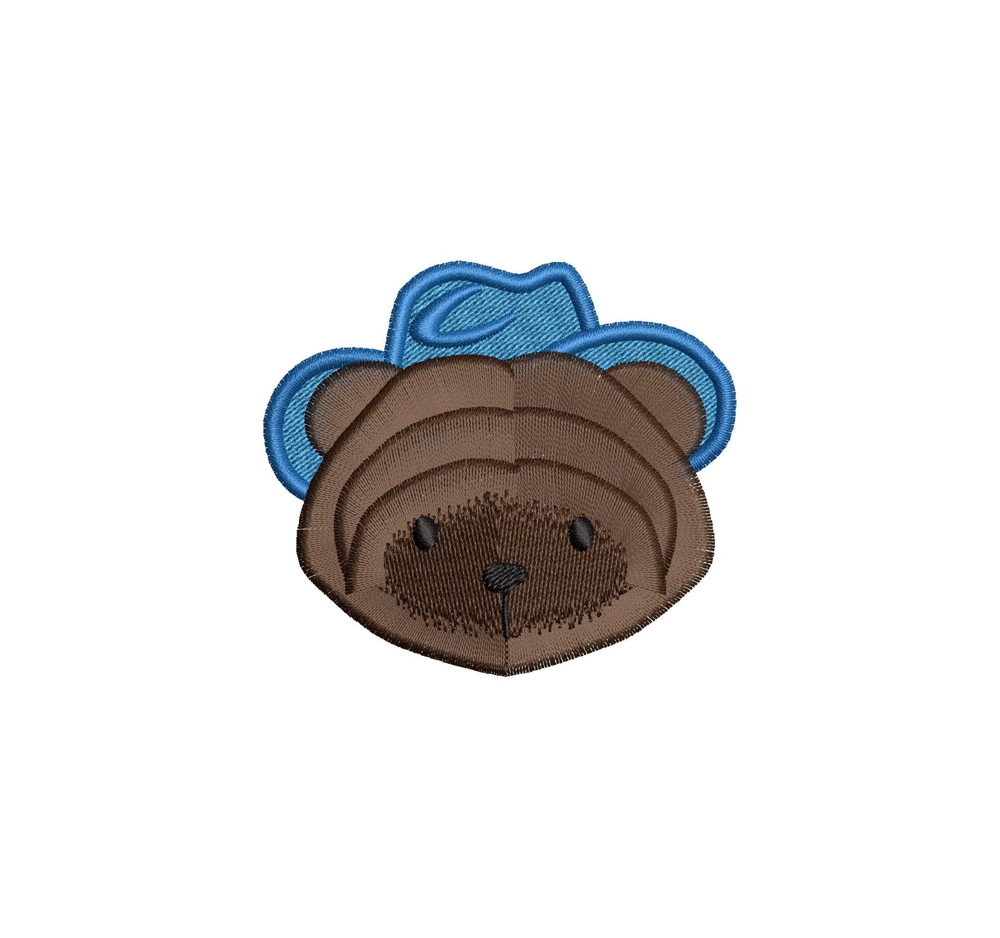 Fringed Fluffy Teddy Bear Coby With Cowboy Hat Kids Baby Fur Chenille Fringe Machine Embroidery Designs Assorted Mini Sizes 2, 2.5, and 3in - Etsy