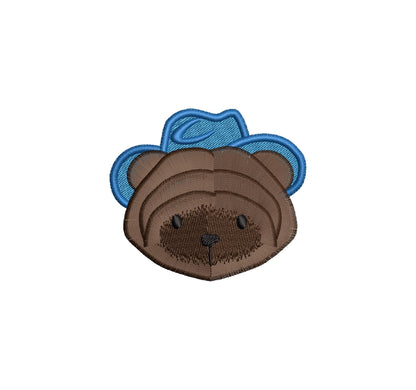 Fringed Fluffy Teddy Bear Coby With Cowboy Hat Kids Baby Fur Chenille Fringe Machine Embroidery Designs Assorted Mini Sizes 2, 2.5, and 3in - Etsy