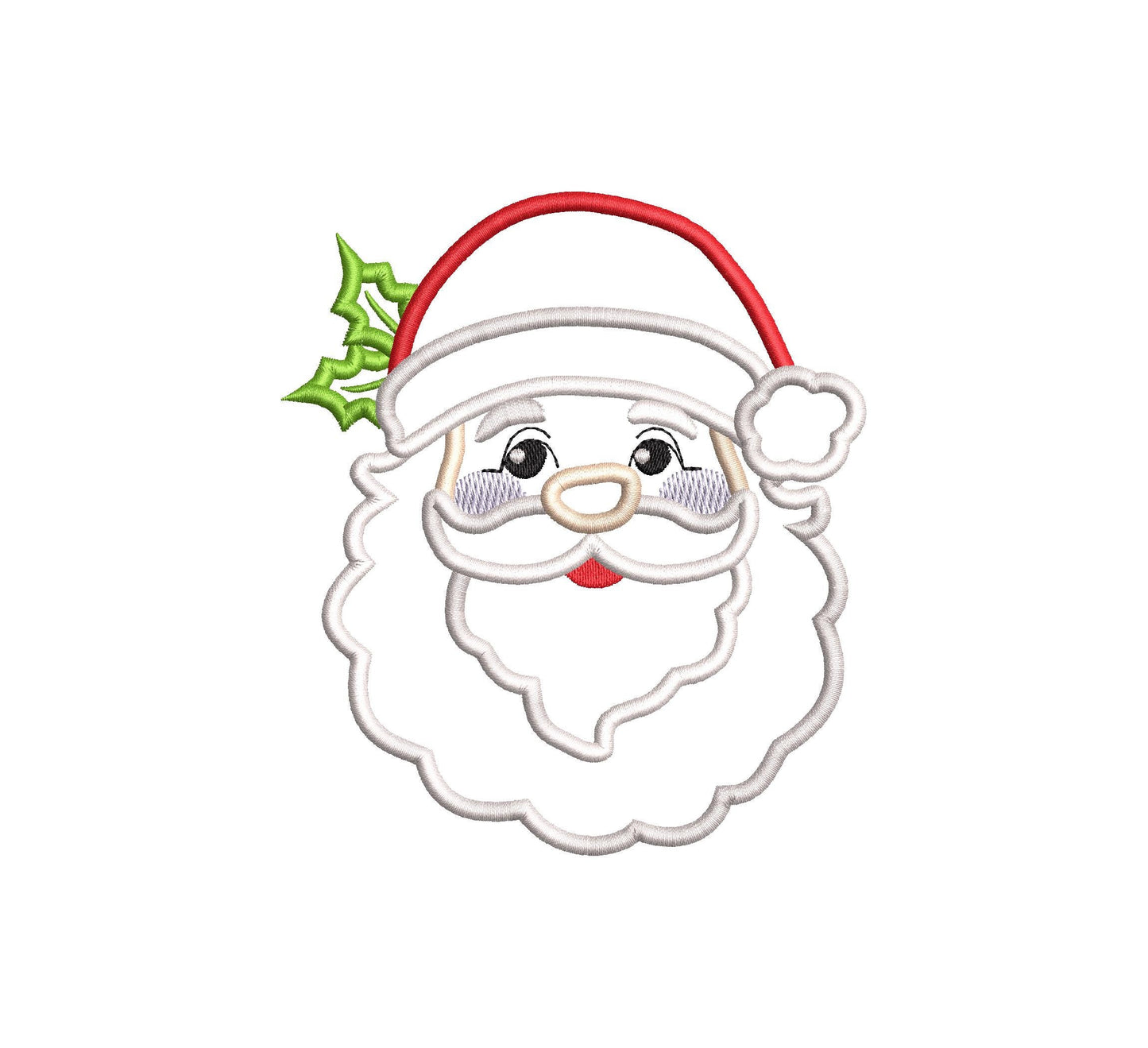 Classic Santa Claus face Christmas Santa Hat Applique machine embroidery designs many sizes from 4 to 8 inch kids baby outfit design
