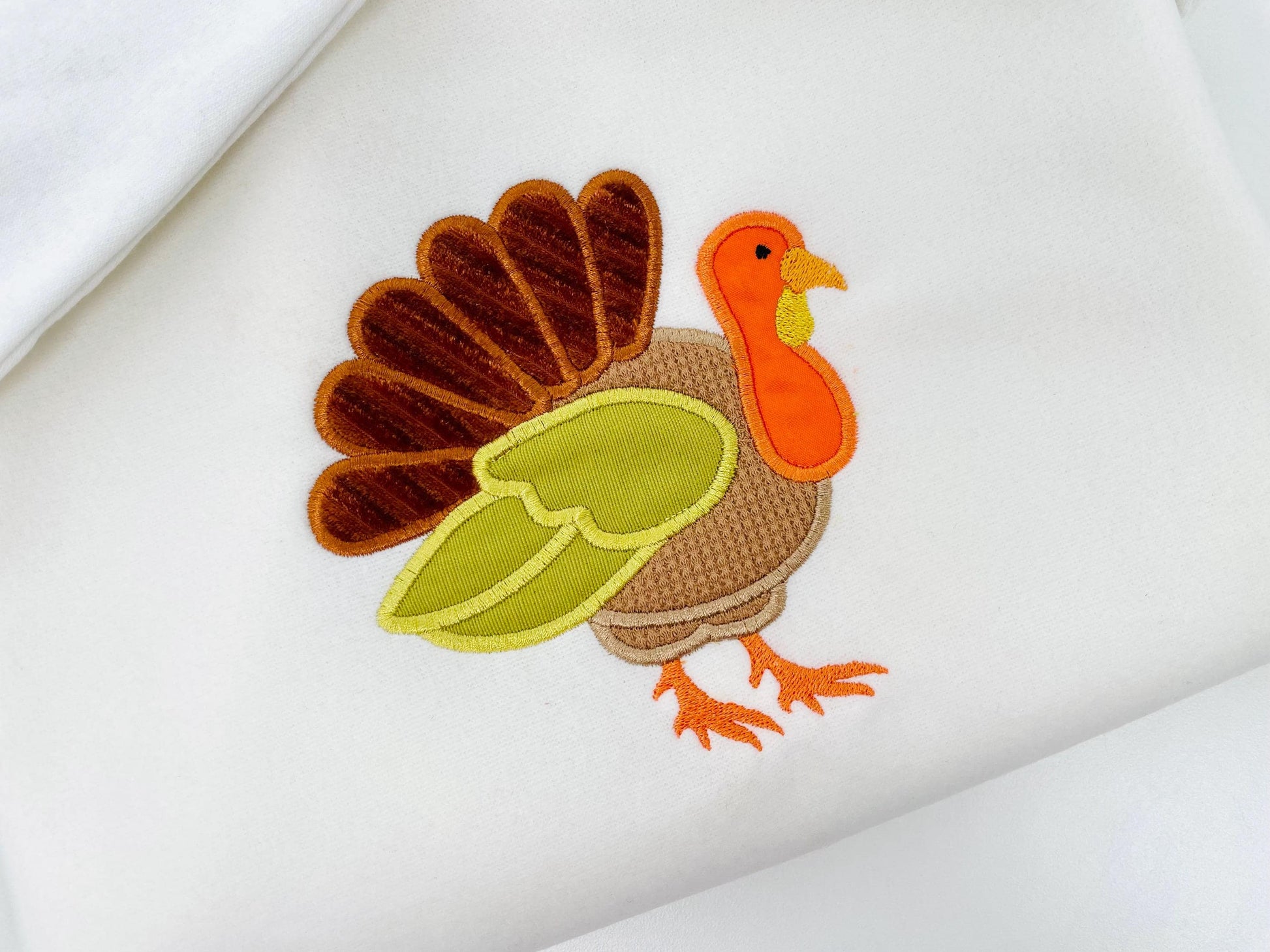 Fall Turkey Daniel Applique machine embroidery designs many sizes 4 up to 8 inch sweet home farm bird Gobble kitchen towel embroidery