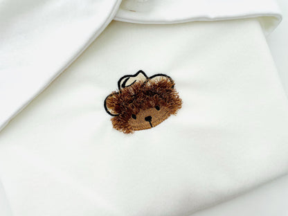 Fringed Fluffy Teddy Bear Coby With Cowboy Hat Kids Baby Fur Chenille Fringe Machine Embroidery Designs Assorted Mini Sizes 2, 2.5, and 3in - Etsy
