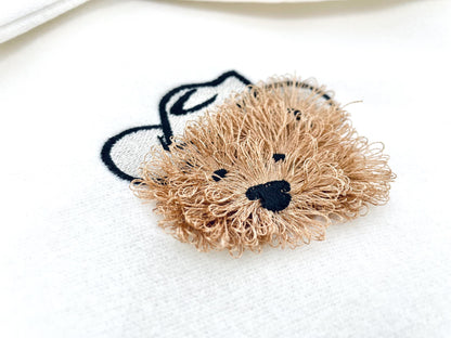 Fringed Fluffy Teddy Bear Dan With Cowboy Hat Kids Baby Fur Chenille Fringe Machine Embroidery Designs Assorted Mini Sizes 2, 2.5, and 3in - Etsy