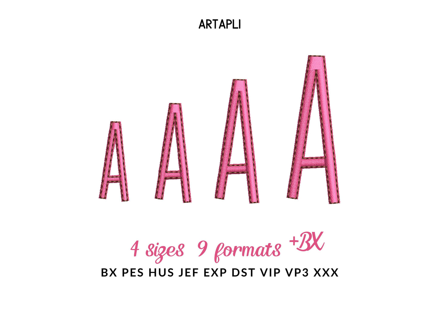 Satin stitch and outline Thin Tall MINI Font alphabet playful kids baby monogram name machine embroidery designs mini sizes 1.1 up to 2 inch