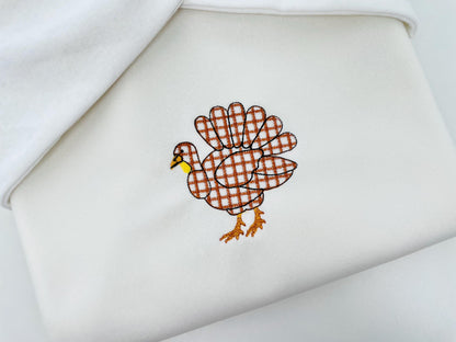 Gingham Plaid Turkey Henry buffalo checkered machine embroidery designs many sizes 4 up to 8 inch sweet home farm kitchen design