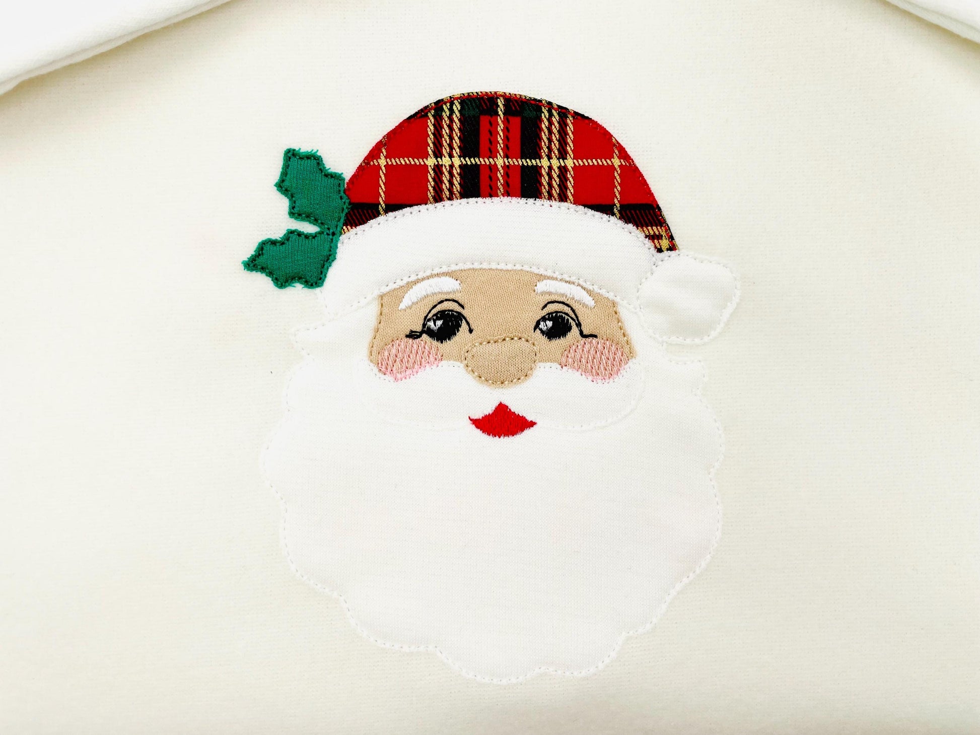 Christmas Santa raggedy edge Applique Santa Claus face machine embroidery designs sizes 3.5 up to 8 inches home farm Holiday decor design
