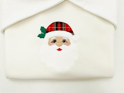 Christmas Santa raggedy edge Applique Santa Claus face machine embroidery designs sizes 3.5 up to 8 inches home farm Holiday decor design