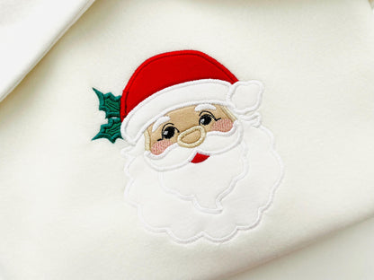 Classic Santa Claus face Christmas Santa Hat Applique machine embroidery designs many sizes from 4 to 8 inch kids baby outfit design